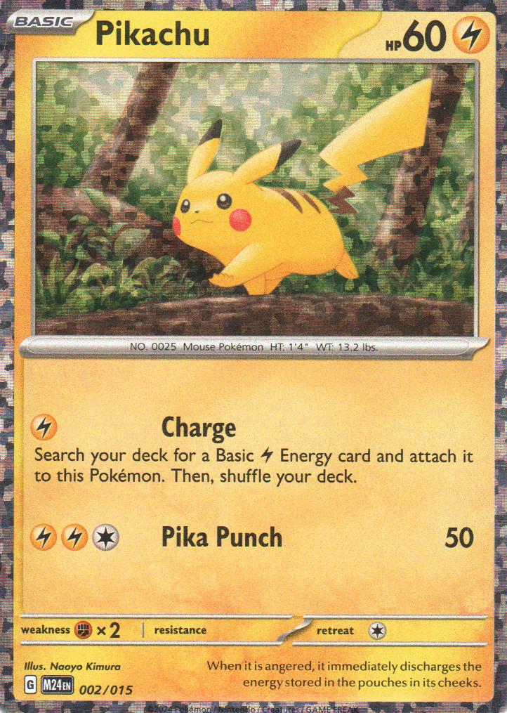 Pikachu - 002/015 - HOLO M24 Promo McDonalds